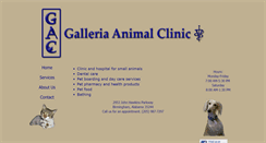 Desktop Screenshot of galleriaanimalclinic.com